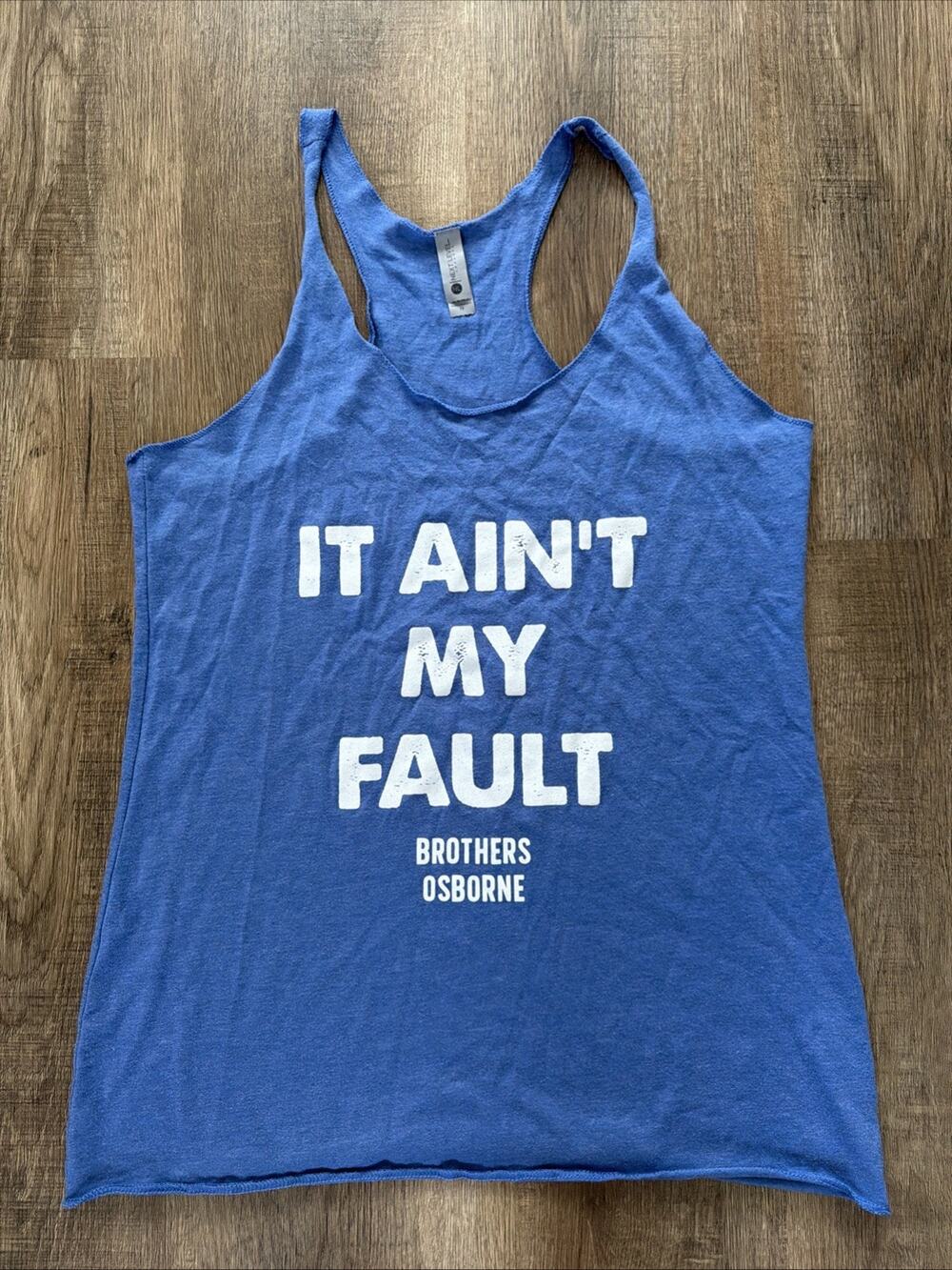Brothers Osborne Sz M It Ain't My Fault Blue Racerback Tank Country Music Shirt